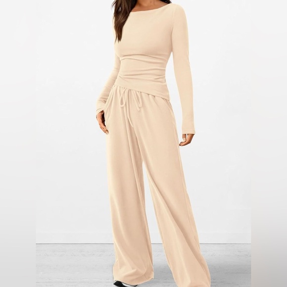 Long Sleeve Top and Wide Leg Pants Set - Picture 14 of 16